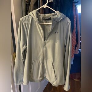 Ladies  Armour Sage GreenHoodie Jacket- soft brushed fleece lightweight XL